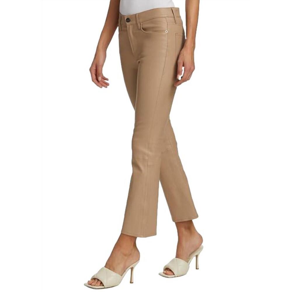 NEW FRAME le crop mini boot cut pant in toasted almond